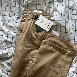 Pull & Bear High Waisted Straight Leg Cargo Pants